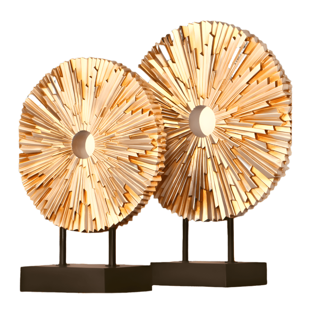 Hommfer – Figurine Ronde Dorée en Résine