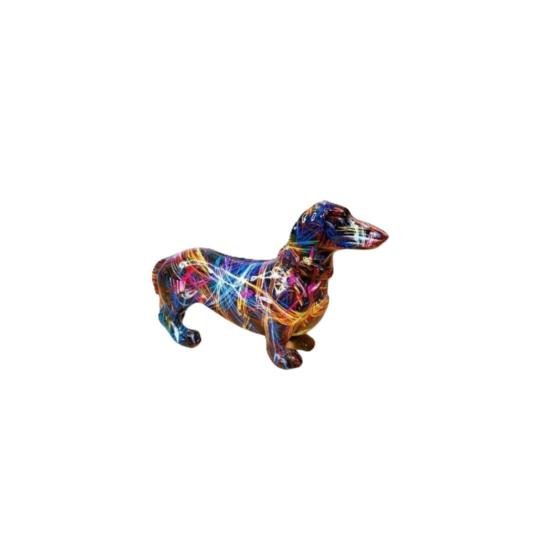 Hommfer – Figurine Teckel Moderne en Résine