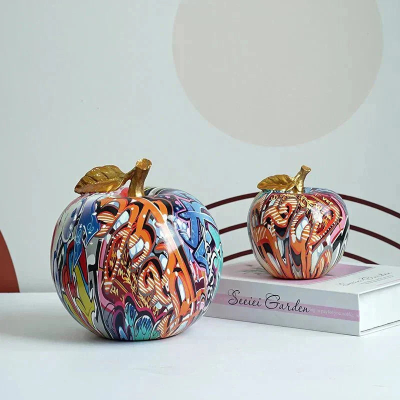 Hommfer - Figurines Pomme Colorées en Résine Faite Main