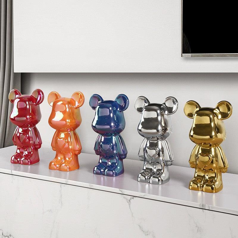 Hommfer – Ours Décoratif en Céramique avec Cœur