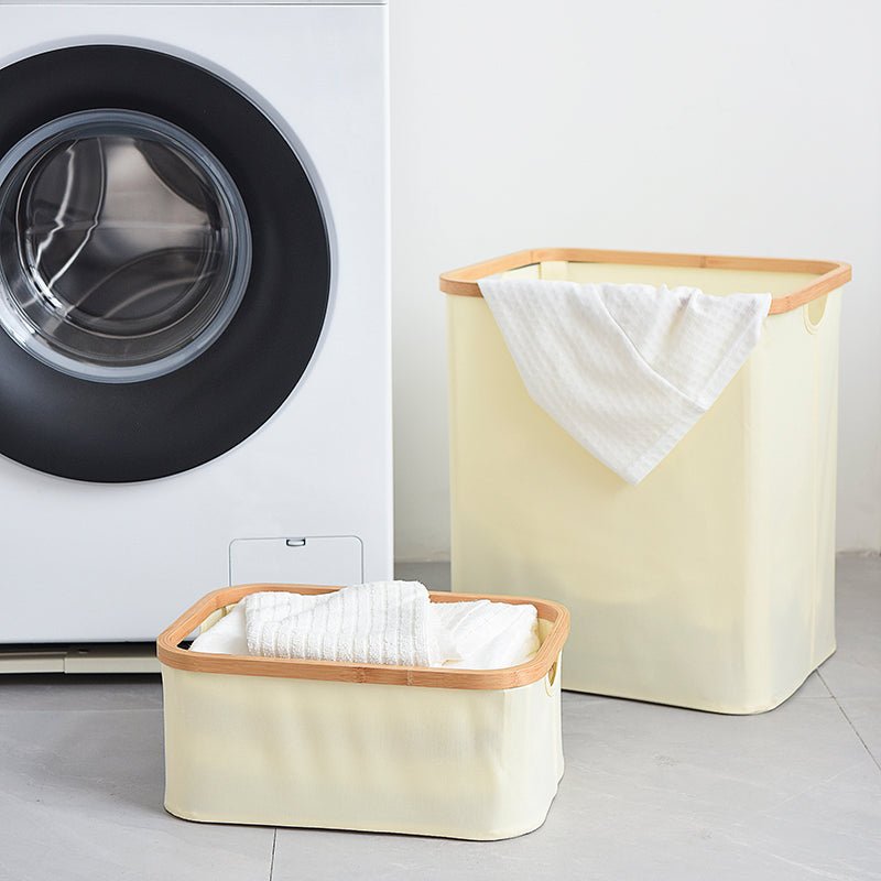 Hommfer – Panier à Linge Pliable en Bambou et Tissu (16L / 60L)