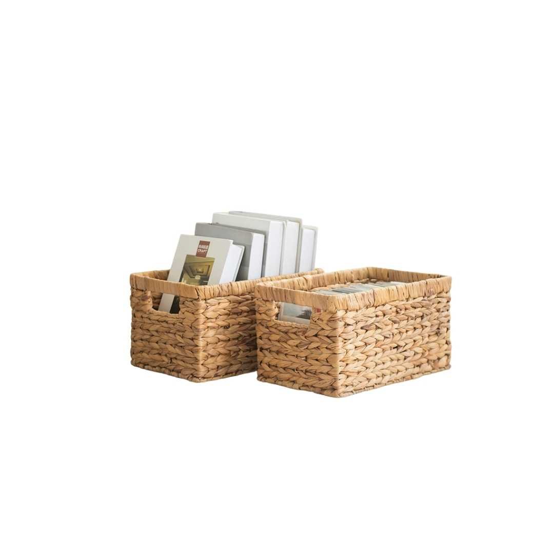 Hommfer – Paniers de Rangement en Jacinthe d’Eau Naturelle (Lot de 2)
