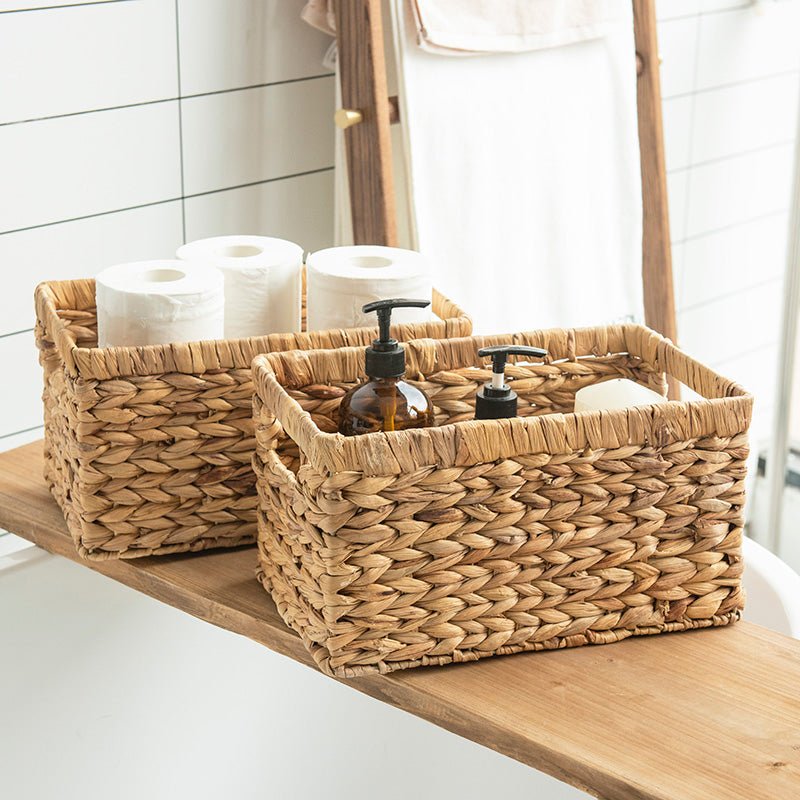 Hommfer – Paniers de Rangement en Jacinthe d’Eau Naturelle (Lot de 2)