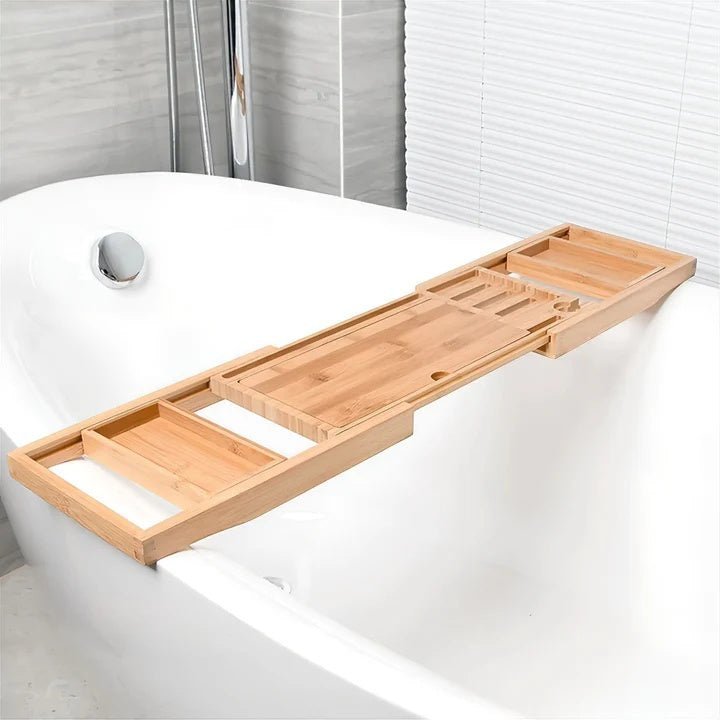 Hommfer – Plateau de Bain Extensible en Bambou