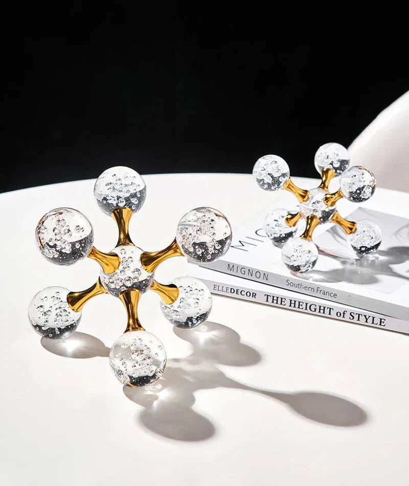 Hommfer – Presse-papiers Étoile en Verre Bullé