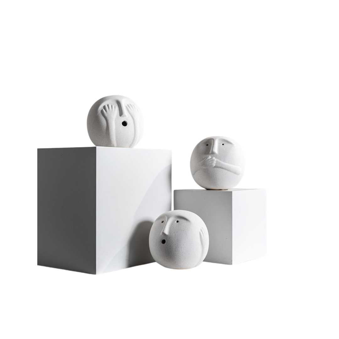 Hommfer – Sculpture Abstraite Minimaliste en Céramique Bora