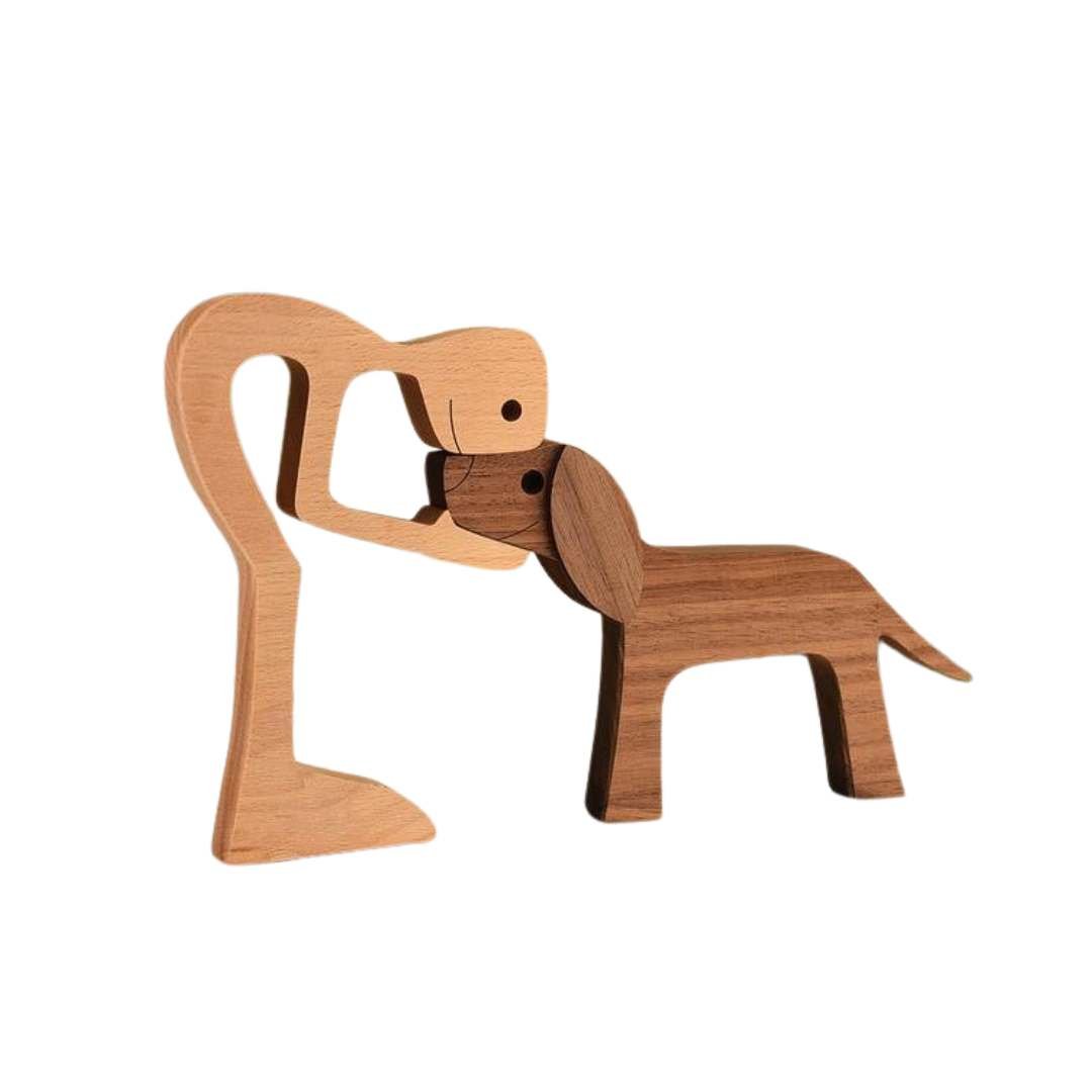 Hommfer – Sculpture Bois Fait Main Chiens