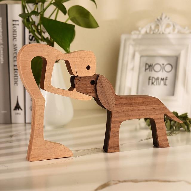 Hommfer – Sculpture Bois Fait Main Chiens