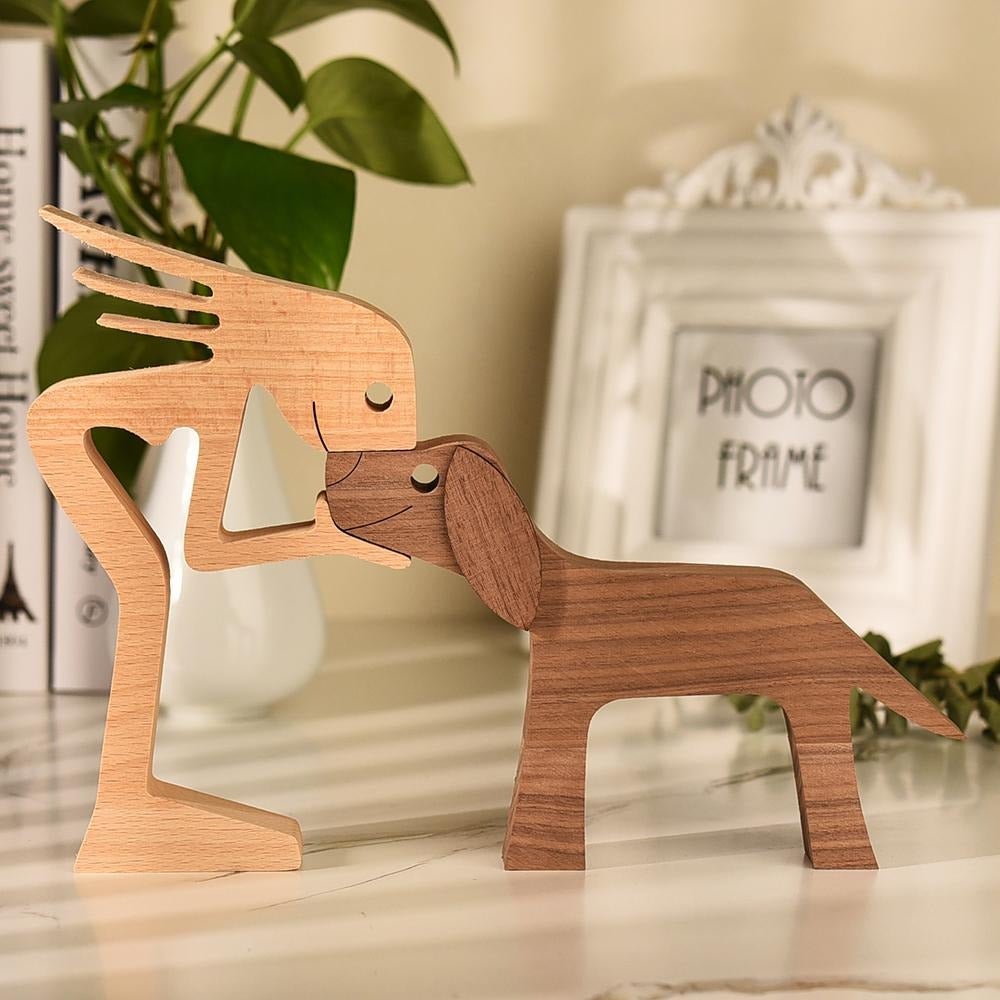 Hommfer – Sculpture Bois Fait Main Chiens