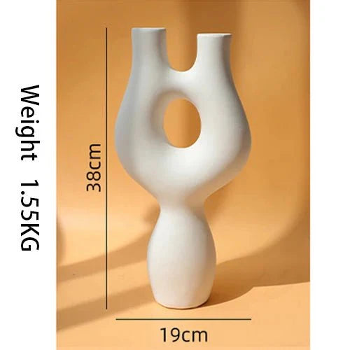 Hommfer – Sculpture Décorative Abstraite en Céramique