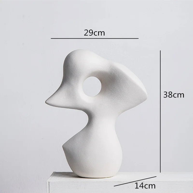 Hommfer – Sculpture Décorative Abstraite en Céramique