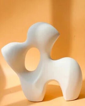 Hommfer – Sculpture Décorative Abstraite en Céramique
