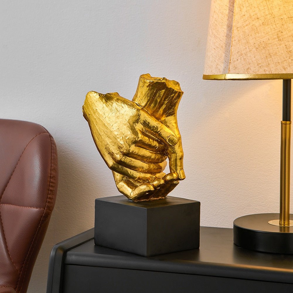 Hommfer – Sculpture Mains Entrelacées en Résine