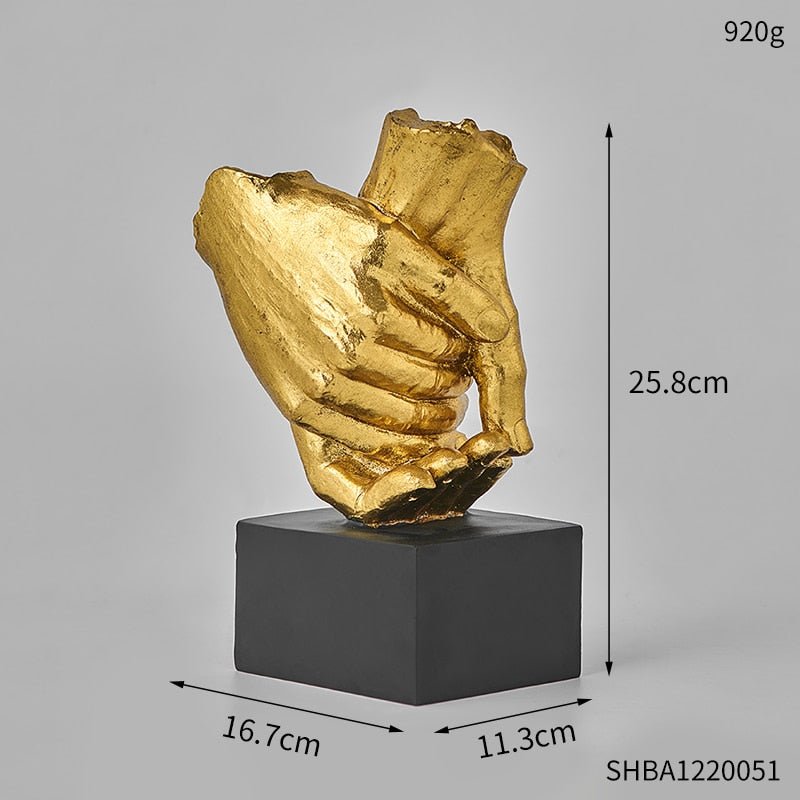 Hommfer – Sculpture Mains Entrelacées en Résine