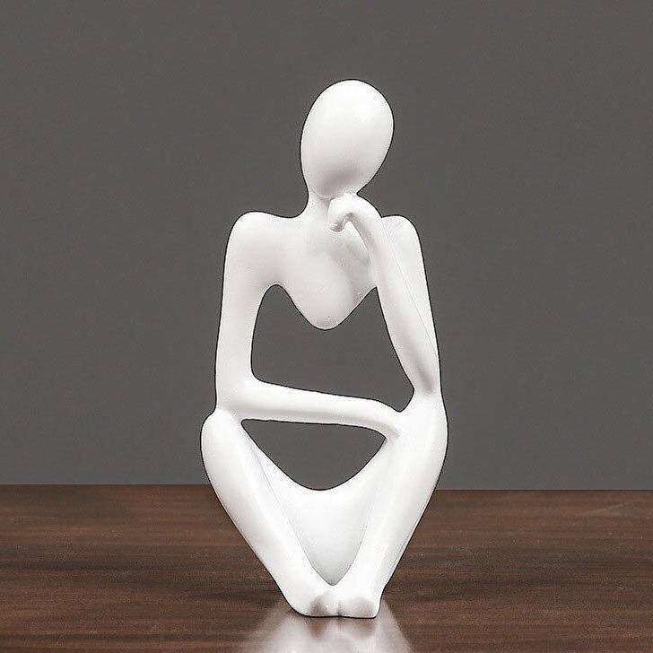 Hommfer – Sculpture Minimaliste du Penseur à l'Élégance Moderne