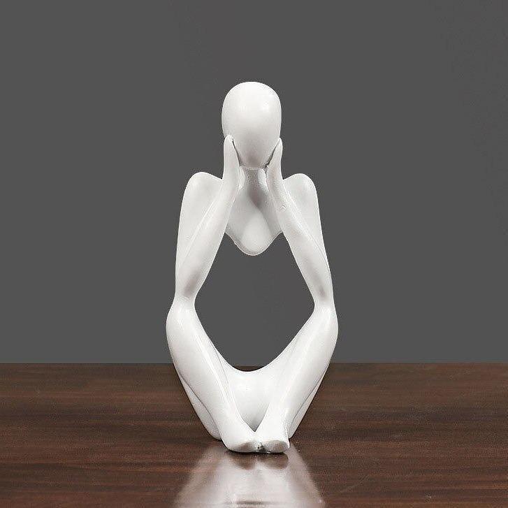 Hommfer – Sculpture Minimaliste du Penseur à l'Élégance Moderne