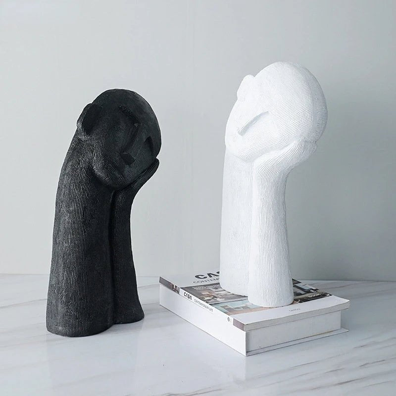 Hommfer – Sculpture Visage Pensif Résine
