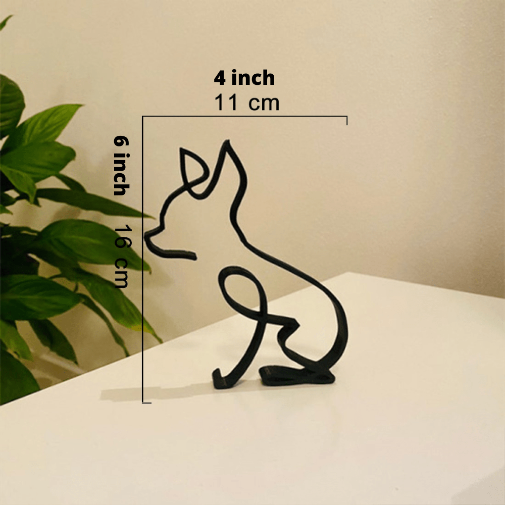 Hommfer – Sculptures Décoratives en Fer Chien et Chat