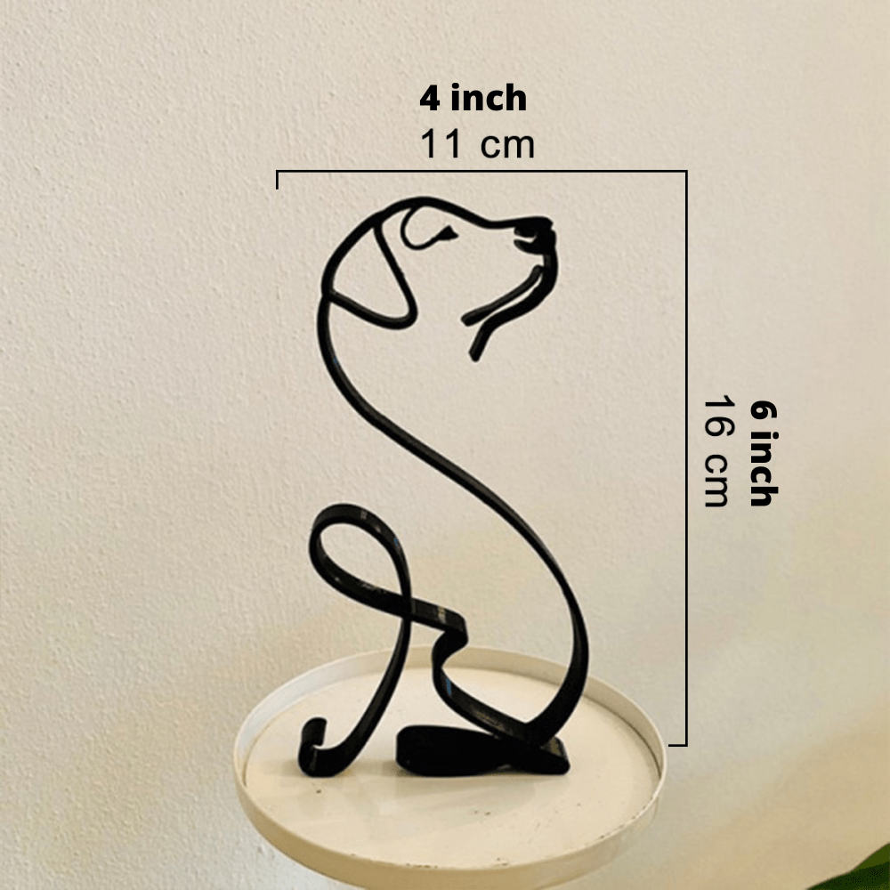 Hommfer – Sculptures Décoratives en Fer Chien et Chat