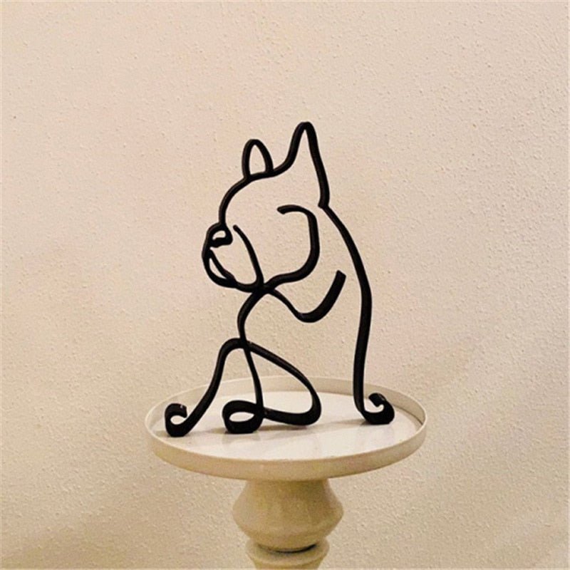 Hommfer – Sculptures Décoratives en Fer Chien et Chat