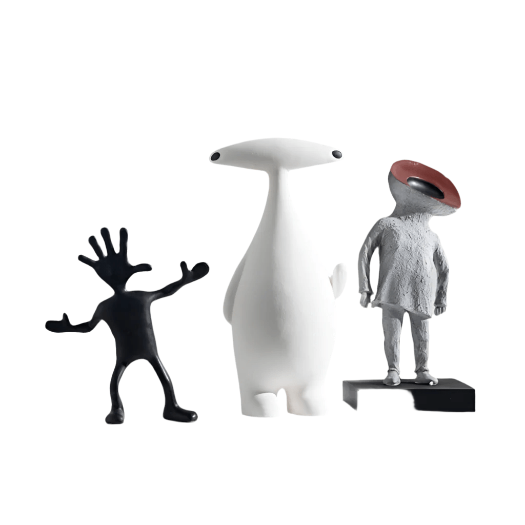 Hommfer – Statue Abstraite Minimaliste Les Amis en Résine