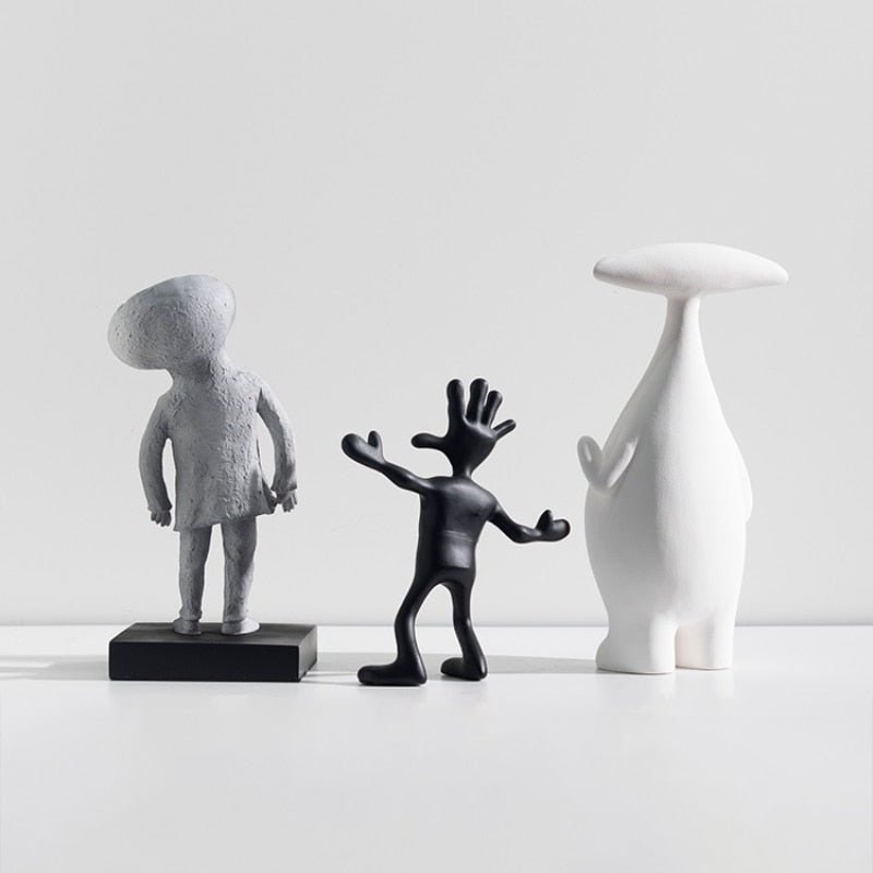 Hommfer – Statue Abstraite Minimaliste Les Amis en Résine