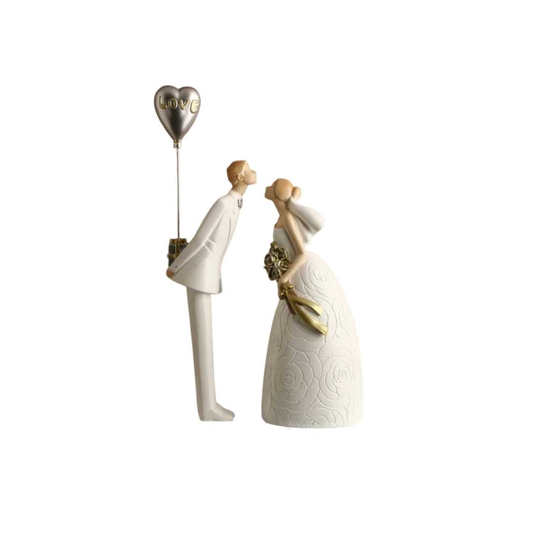 Hommfer – Statue romantique de couple en résine