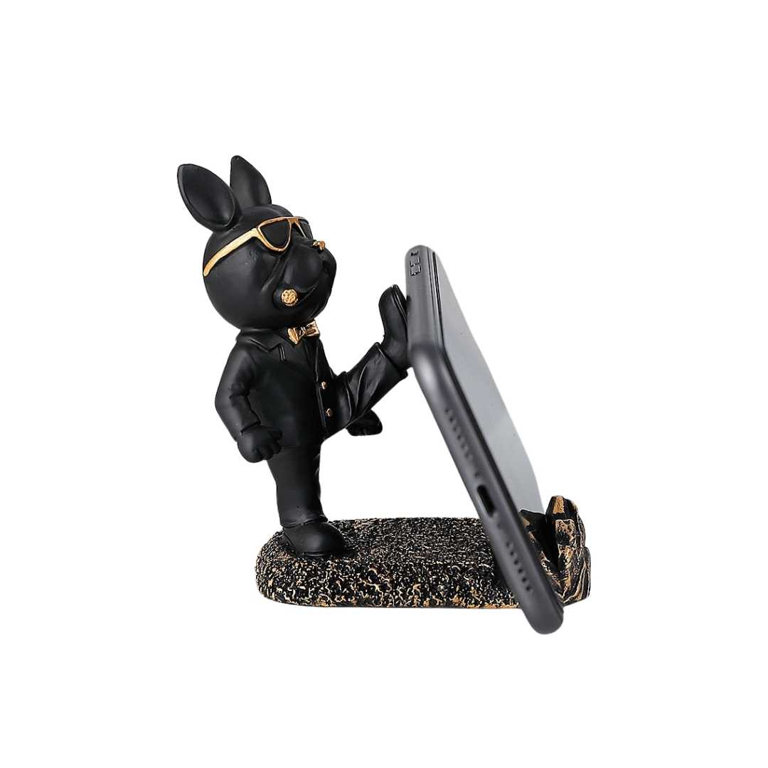 Hommfer – Support Téléphone Bulldog Kung-Fu en Résine