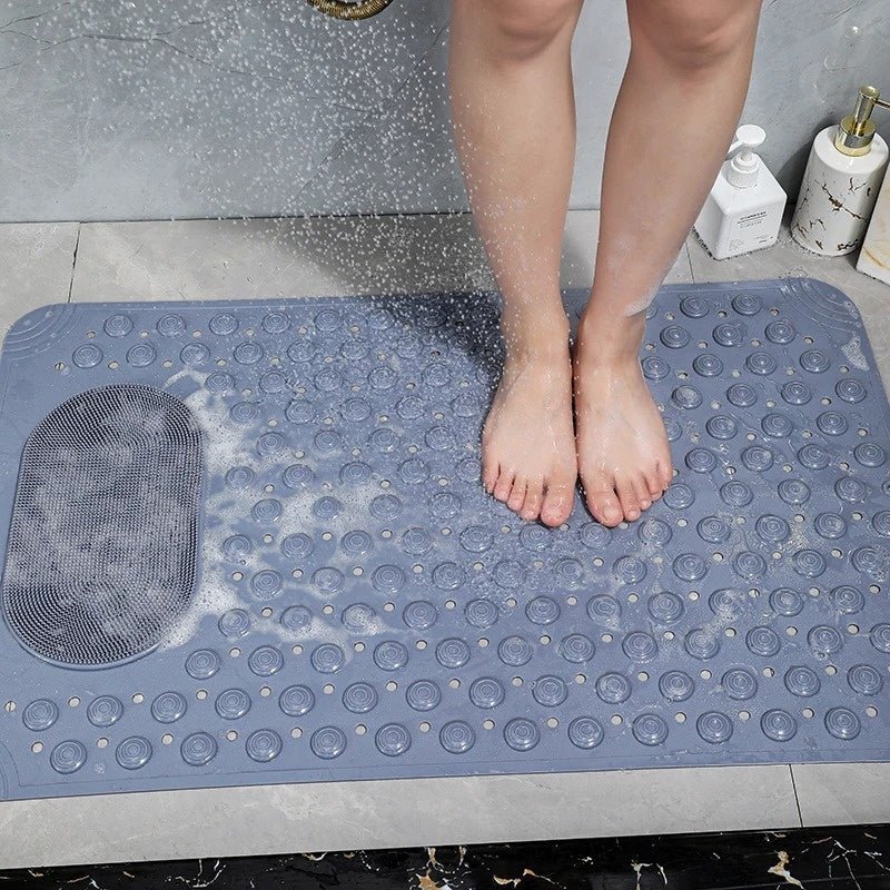 Hommfer – Tapis de Douche Antidérapant avec Nettoyeur de Pieds