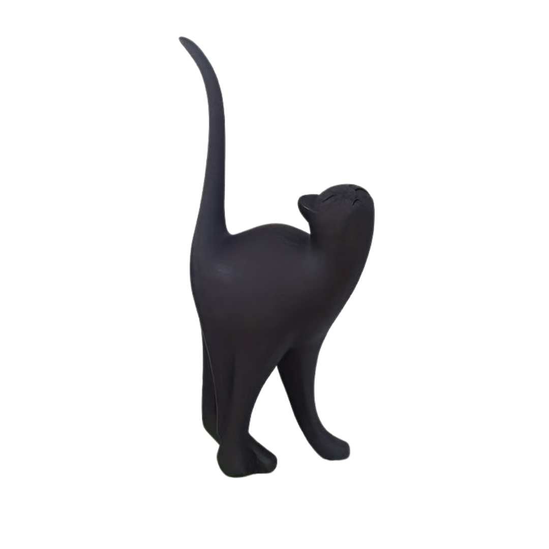 Hommfer Whiskers – Statue de Chat Décorative Fait Main