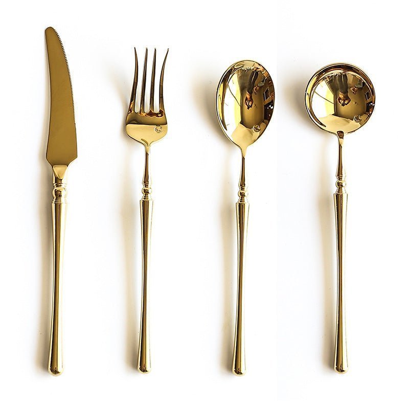 Besteckset aus goldenem Edelstahl – Hochglänzende Premium-Oberfläche | Virelle Maison