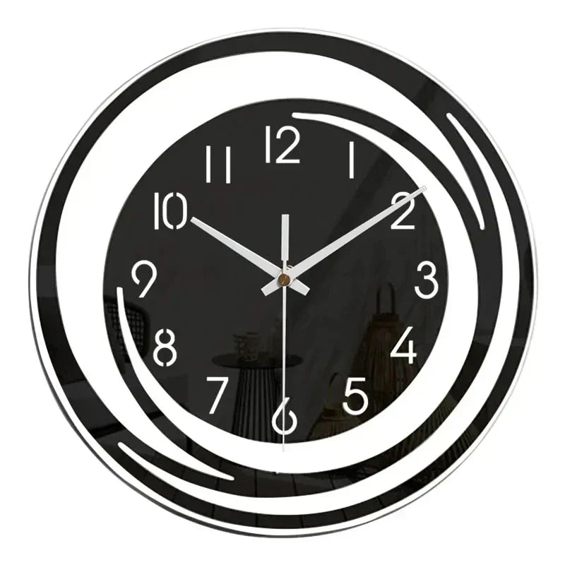 Modern Black Wall Clock made of Acrylic - ScandiTime