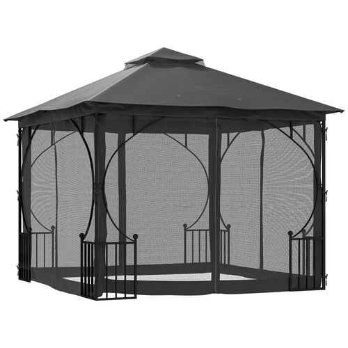 3x3m Gazebo Party Tent | Double-Tier Patio Canopy with UV Protection & Steel Frame – Garden Sun Shade