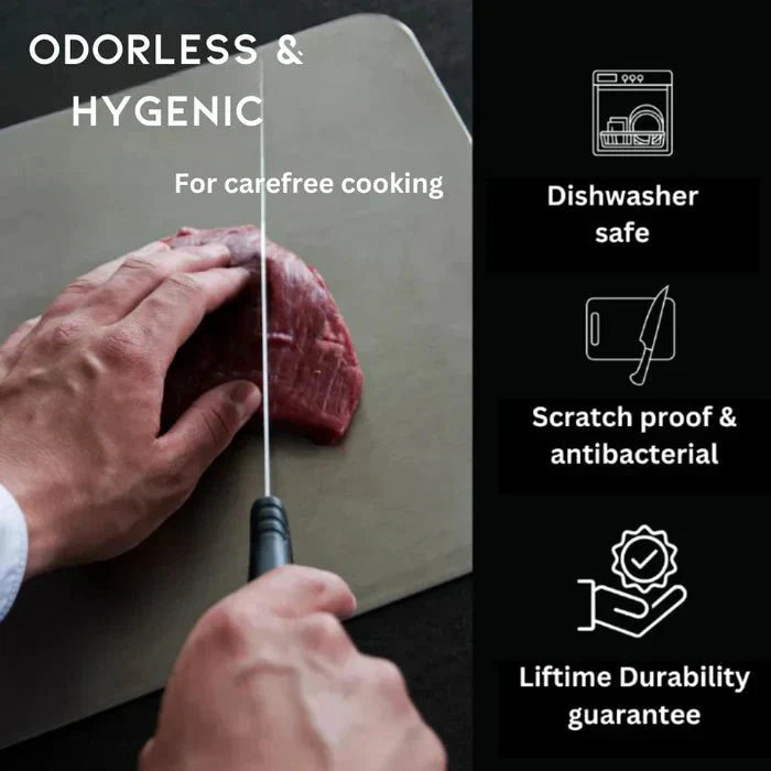 Planche à découper en acier inoxydable brossé | Virelle Maison