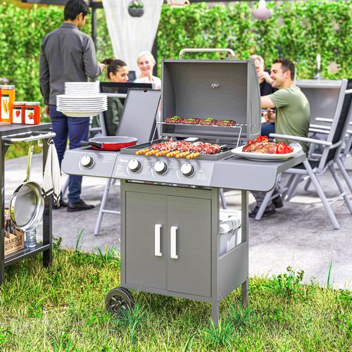 Gas Barbecue Grill – 3+1 Burner with Large Cooking Area