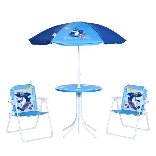 Kids Garden Set – Foldable Table, Chairs & Adjustable Umbrella