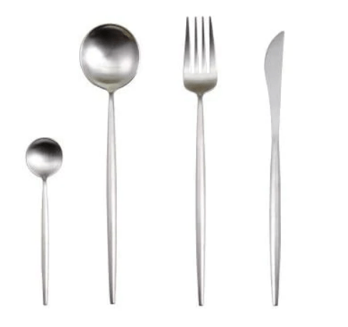 Set de couverts 4 pièces en acier inoxydable coloré | Virelle Maison