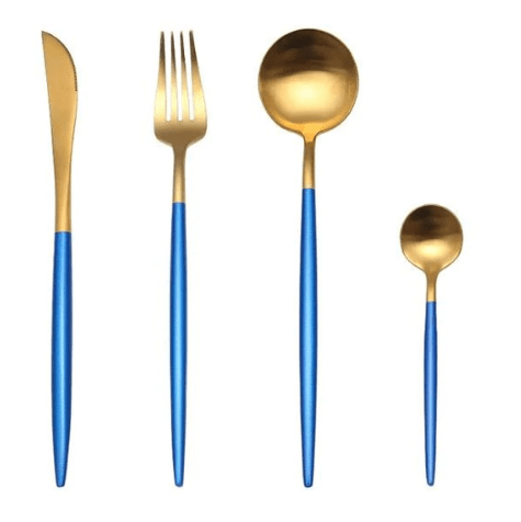 Set de couverts 4 pièces en acier inoxydable coloré | Virelle Maison