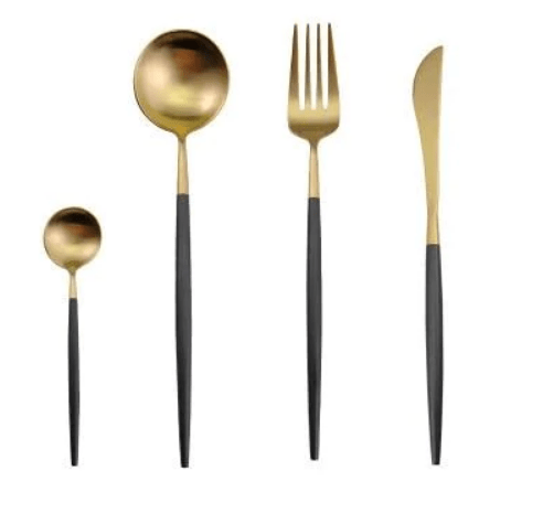 Set de couverts 4 pièces en acier inoxydable coloré | Virelle Maison