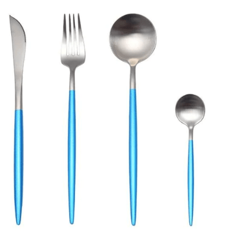 Set de couverts 4 pièces en acier inoxydable coloré | Virelle Maison