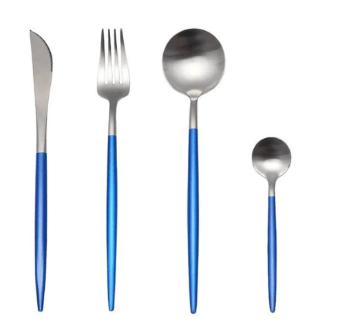 Set de couverts 4 pièces en acier inoxydable coloré | Virelle Maison