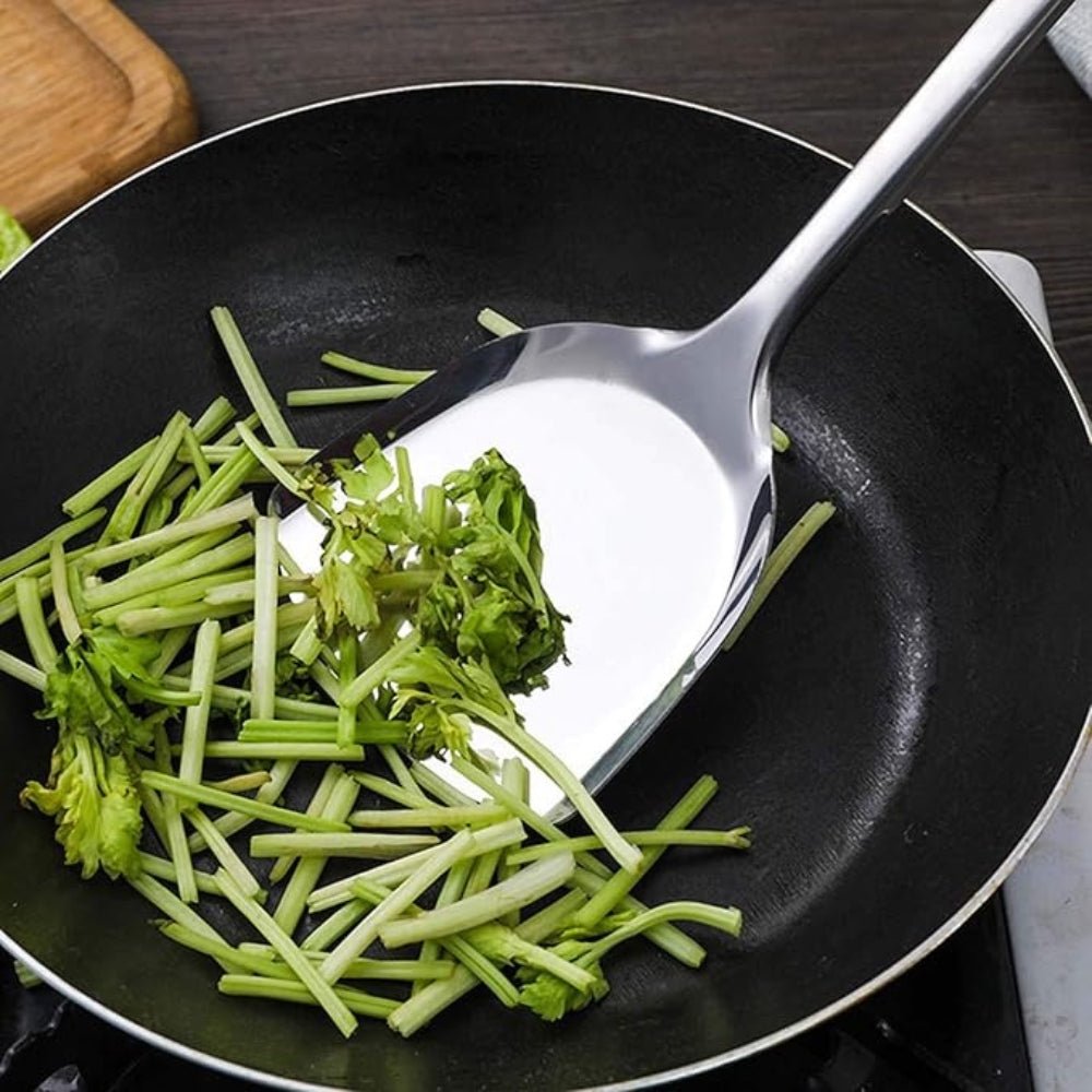 Set d’ustensiles de cuisine en acier inoxydable, finition brossée