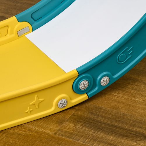 6-in-1 Toddler Climber |Slide & Swing Set w/ Basketball Hoop- Yellow (1-3 Years)