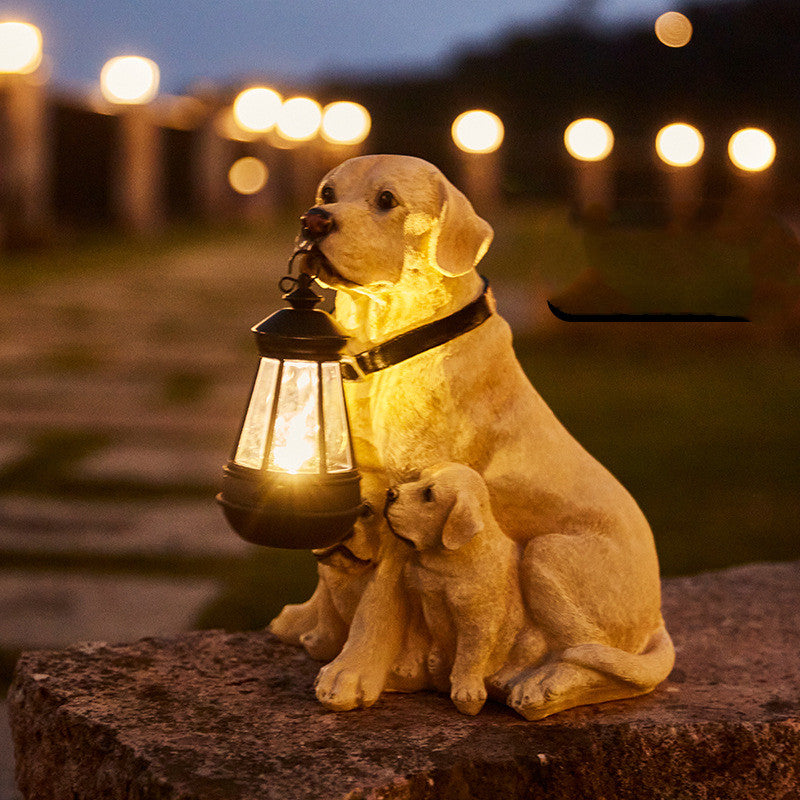 Solar Dog Figurine with LED Lighting - LumiPup