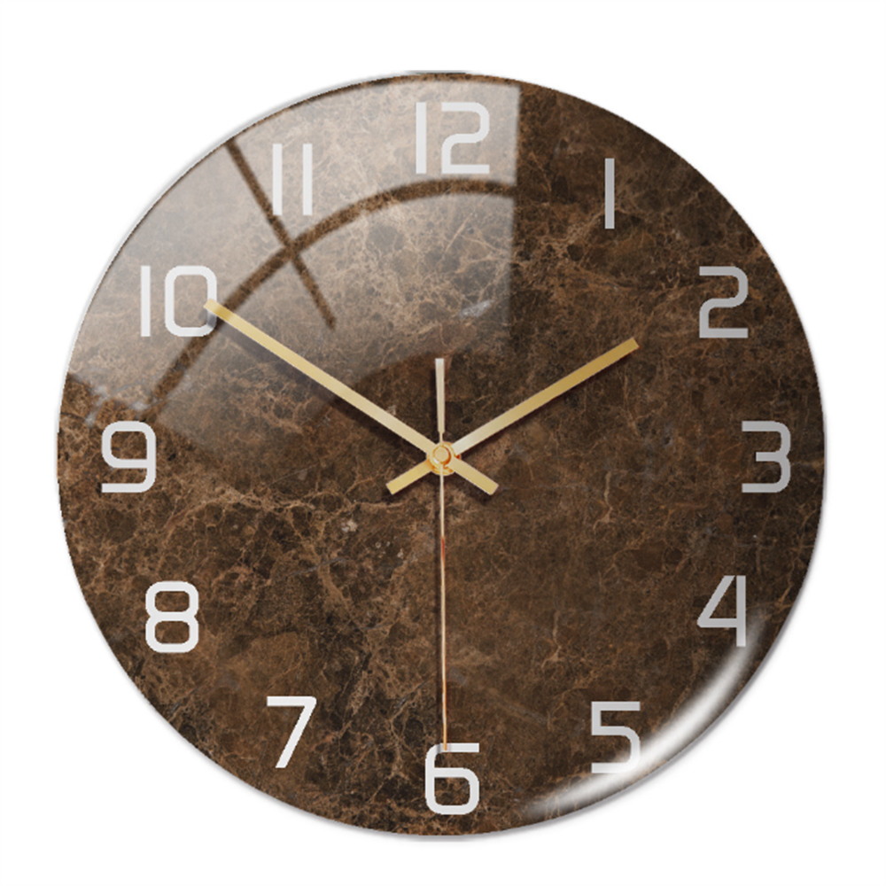 Stylish Wall Clock with Marble Texture - MarbleTime