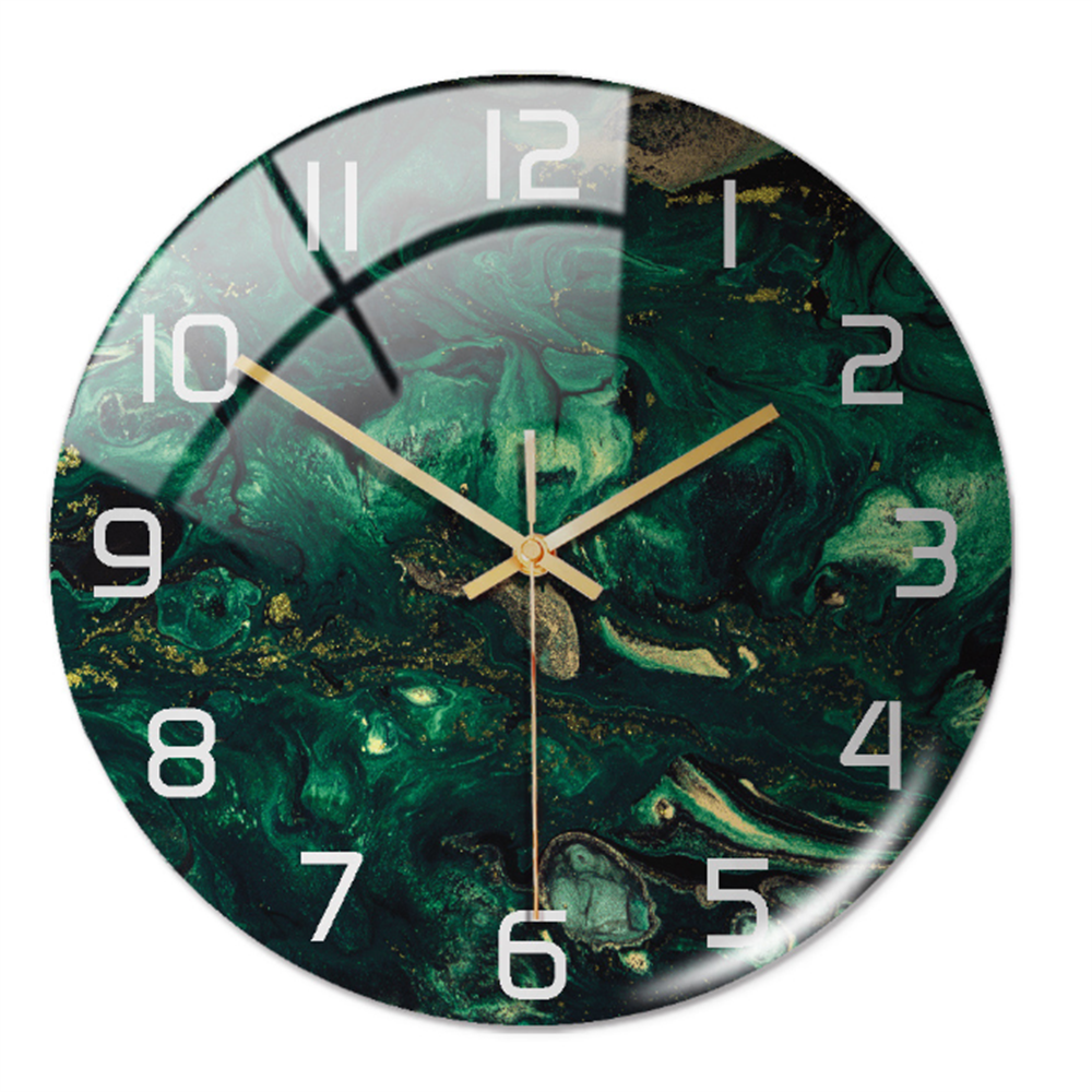 Stylish Wall Clock with Marble Texture - MarbleTime