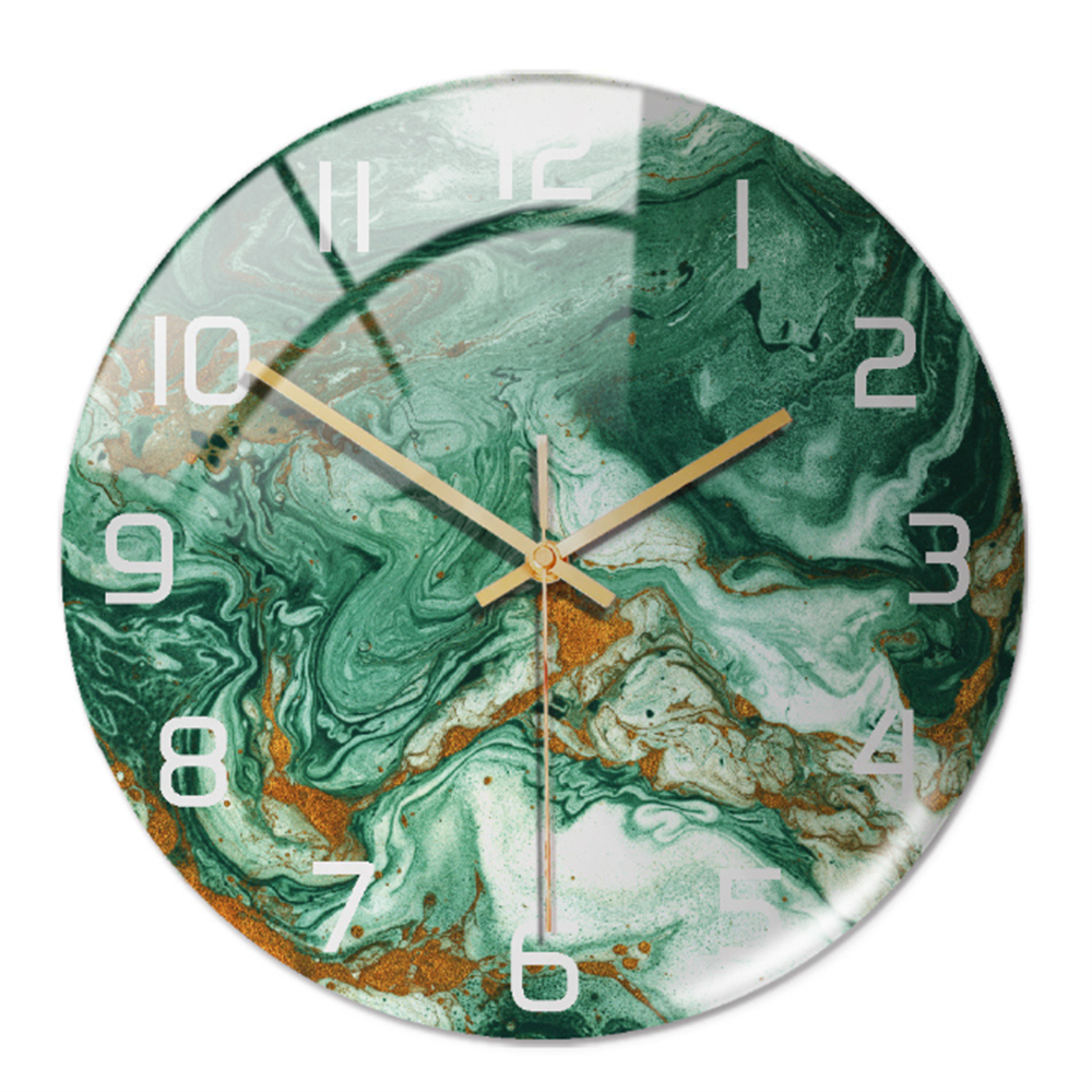 Stylish Wall Clock with Marble Texture - MarbleTime