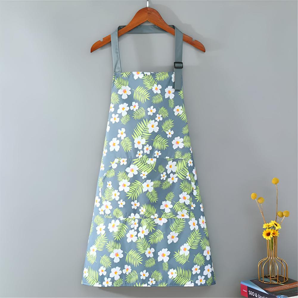 Tablier de cuisine en coton enduit à imprimé floral vintage | Virelle Maison