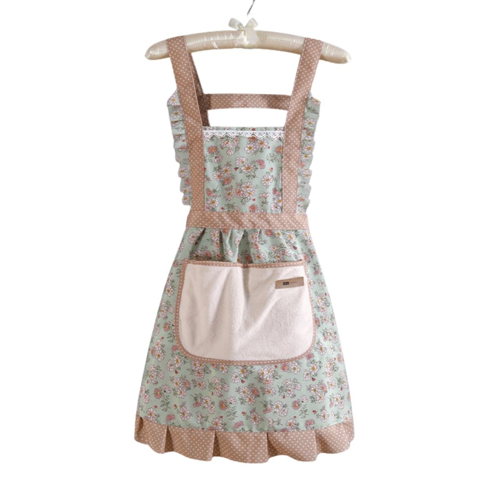 Tablier de cuisine en coton fleuri, imperméable | Virelle Maison