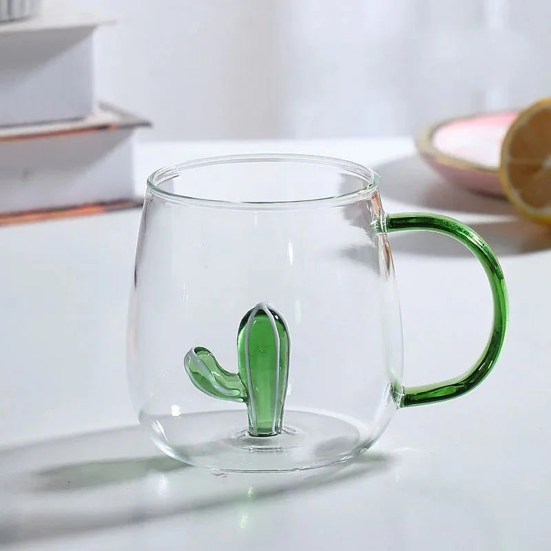 Tasse en verre borosilicate avec motif animal 3D | Virelle Maison
